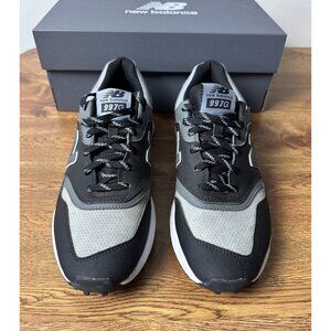 New Balance 997 Mens Golf Shoes Sz 9.5 Athletic Black Gray Leather Spike Sneaker